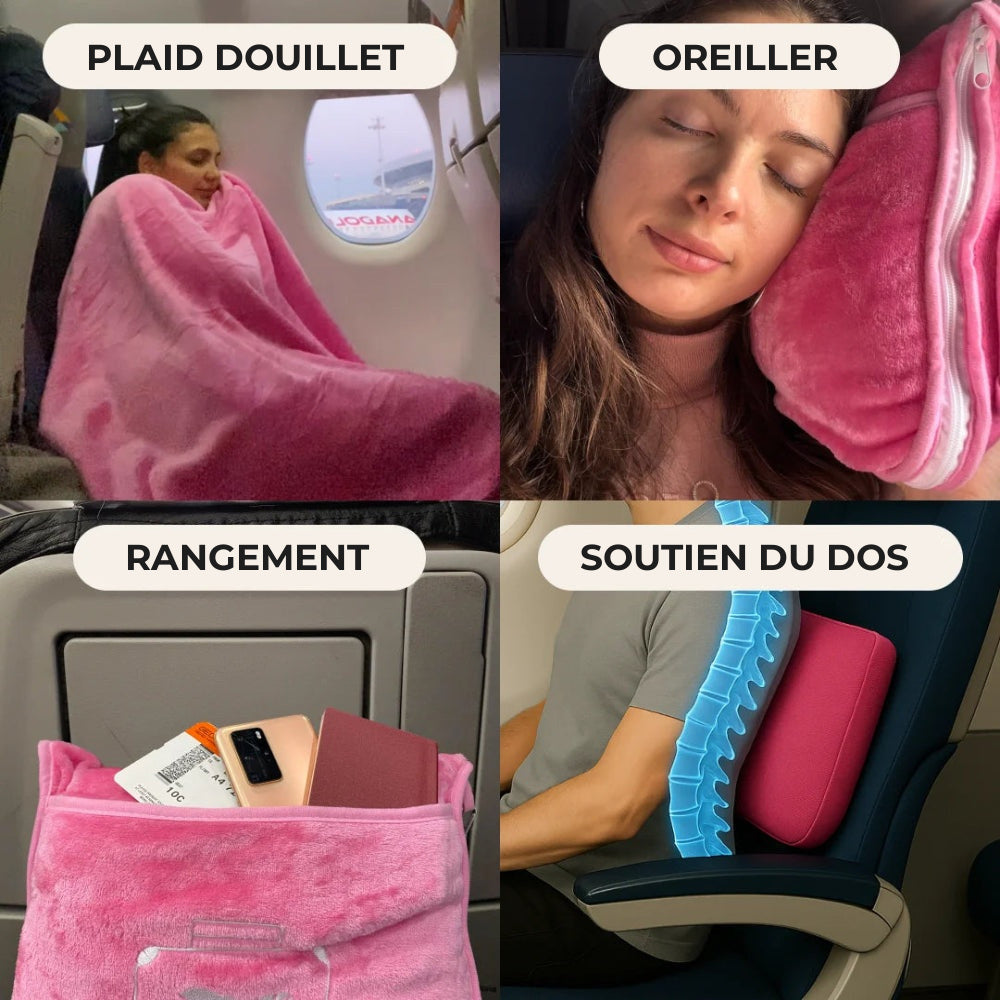 Soulage Vie Plaid de Voyage 2-en-1
